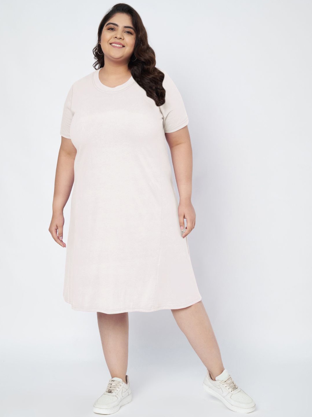 

BRINNS Women Plus Size T-shirt Dress, White