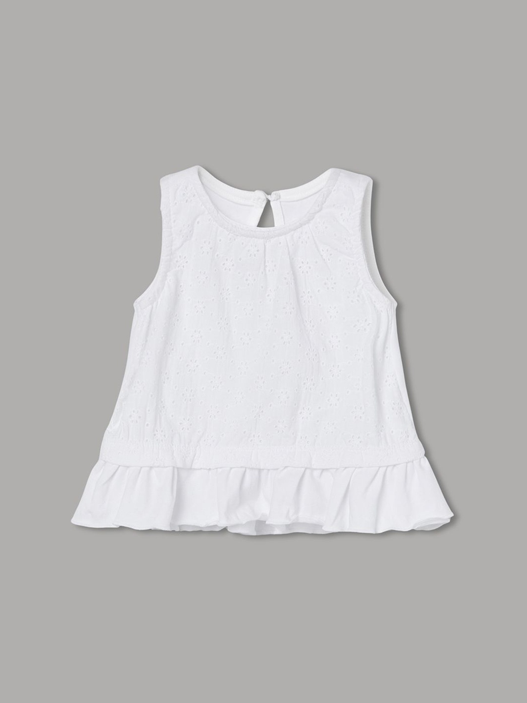 

Juniors by Lifestyle Embroidered Cotton Top, White