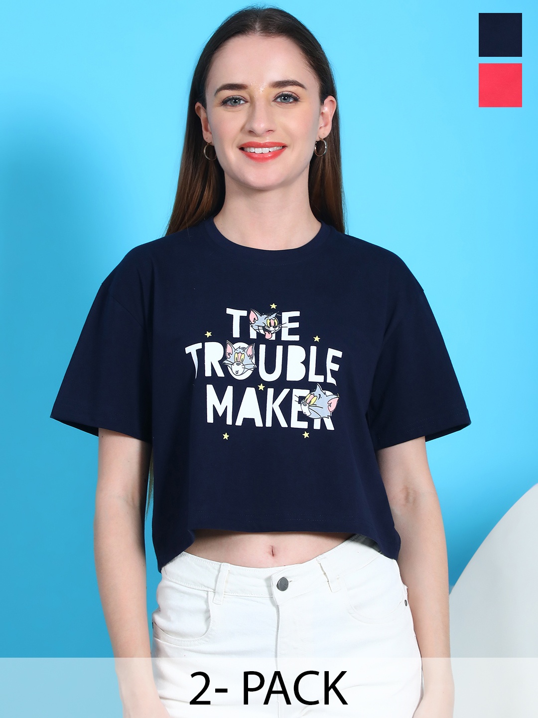 

Dreambe Women Typography 2 Wonder Woman Printed Fusion Applique T-shirt, Multi