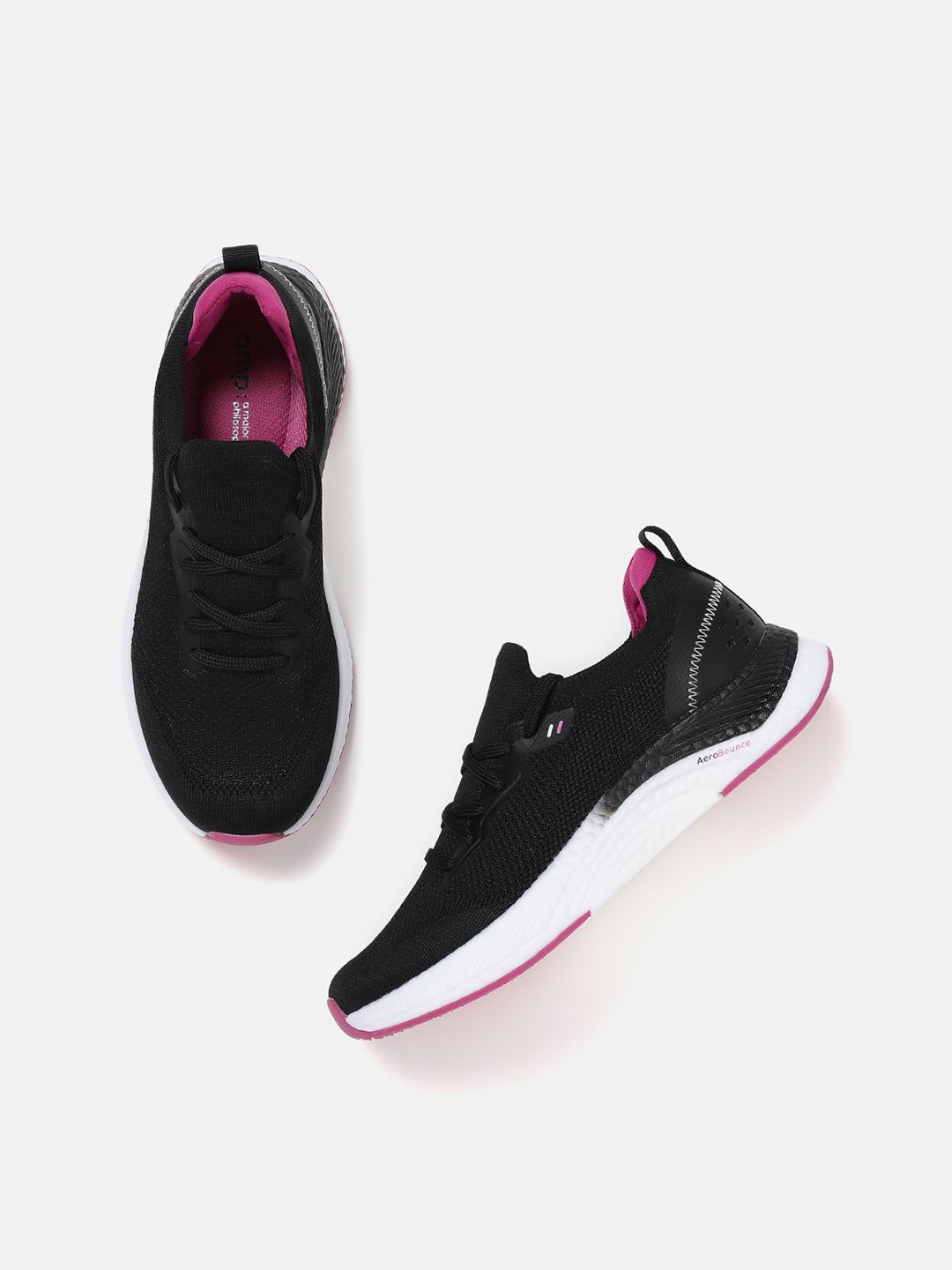 

AMP Women Training or Gym Non-Marking Shoes, Black