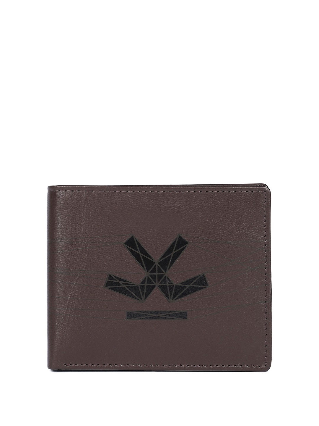 

WROGN Men Leather Two Fold Wallet, Brown