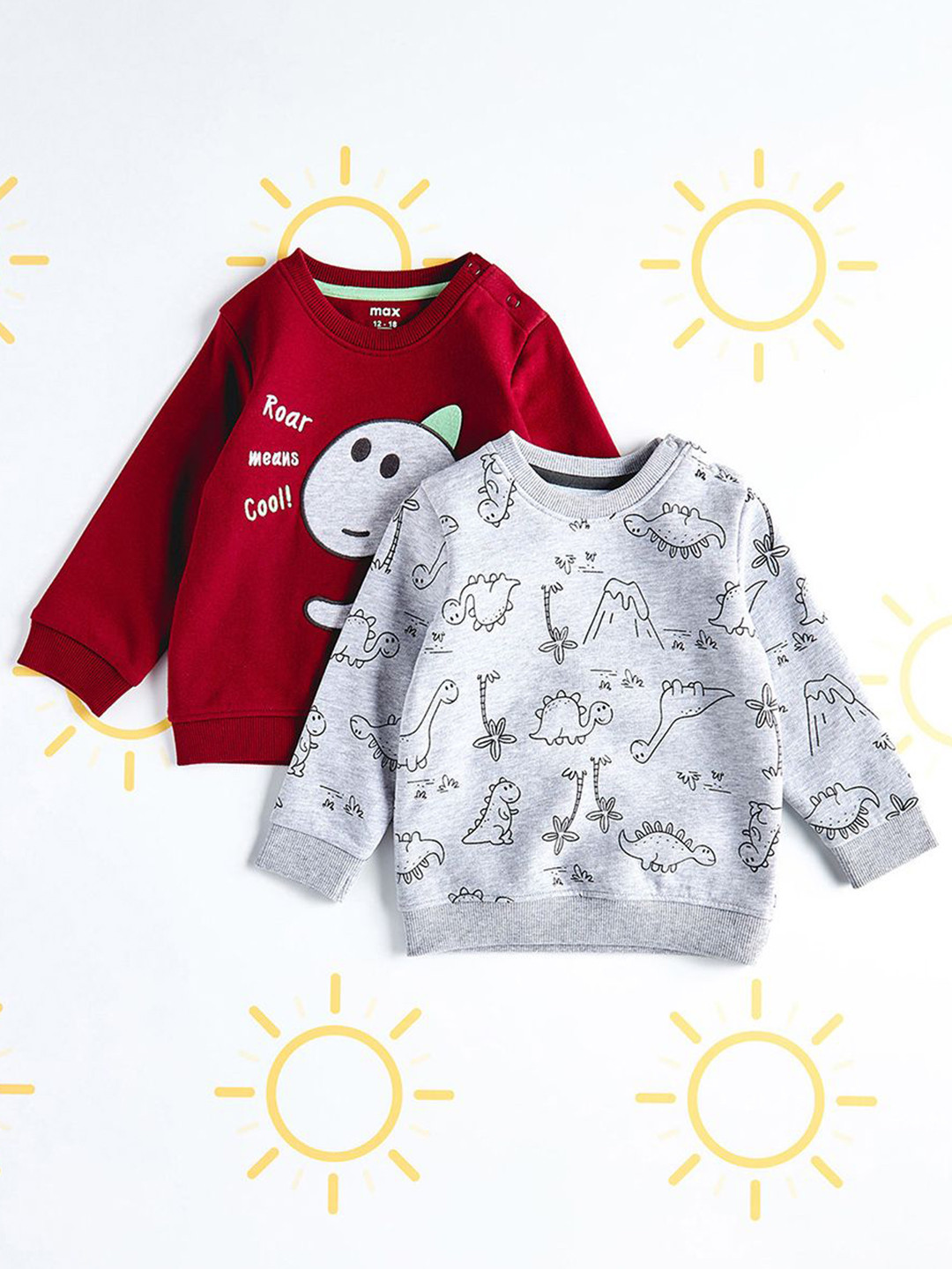 

max Boys Printed Sweatshirt, Red
