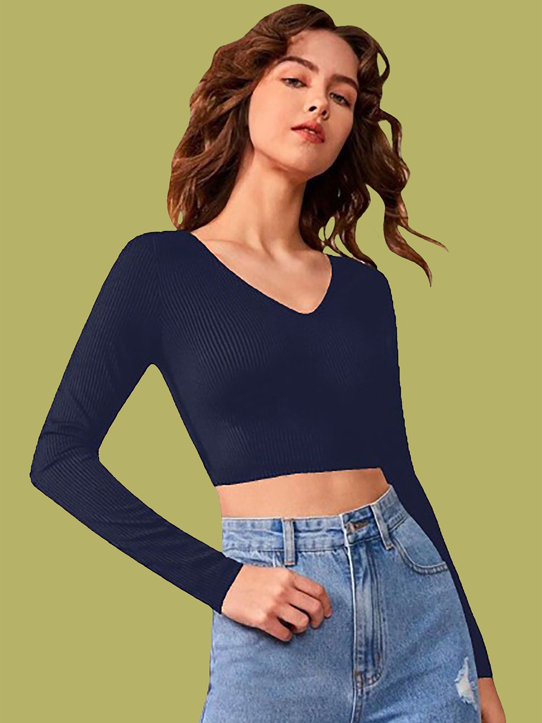 

Dream Beauty Fashion Crop Top, Navy blue