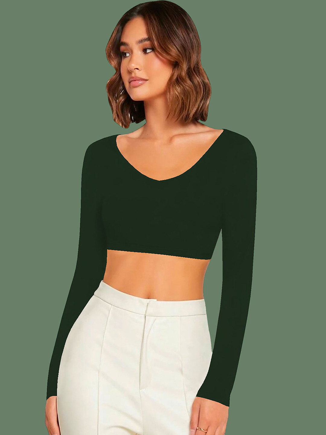 

Dream Beauty Fashion Crop Top, Green