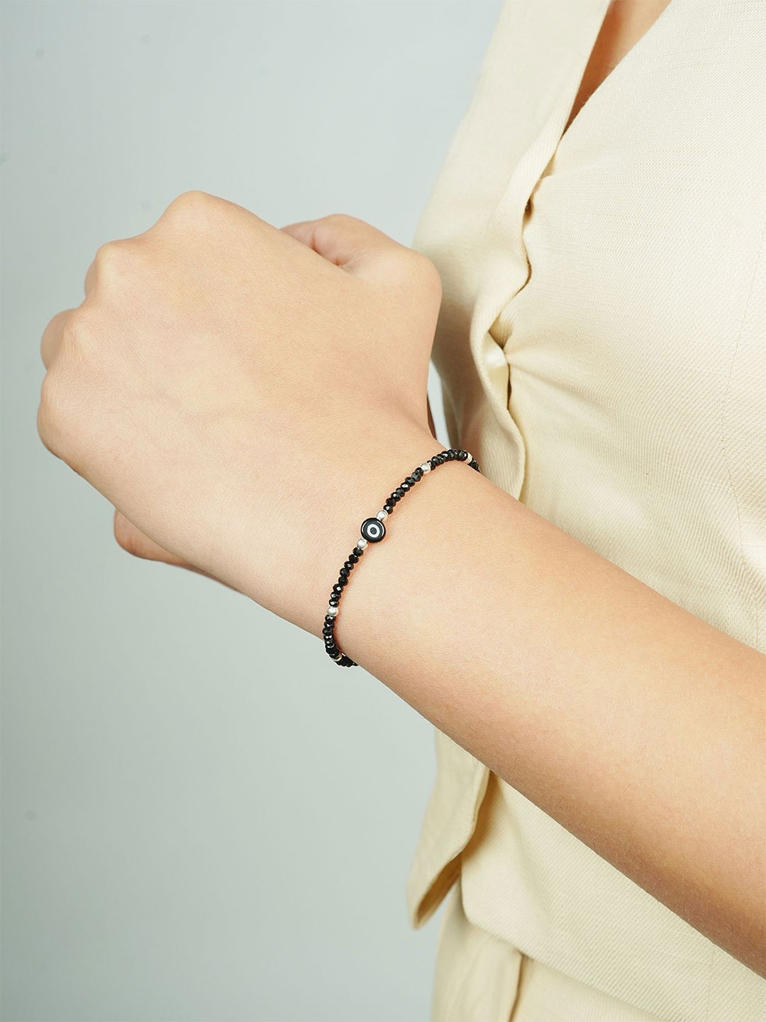 

SILBERRY 925 Sterling Silver Rhodium-Plated Handcrafted Wraparound Bracelet