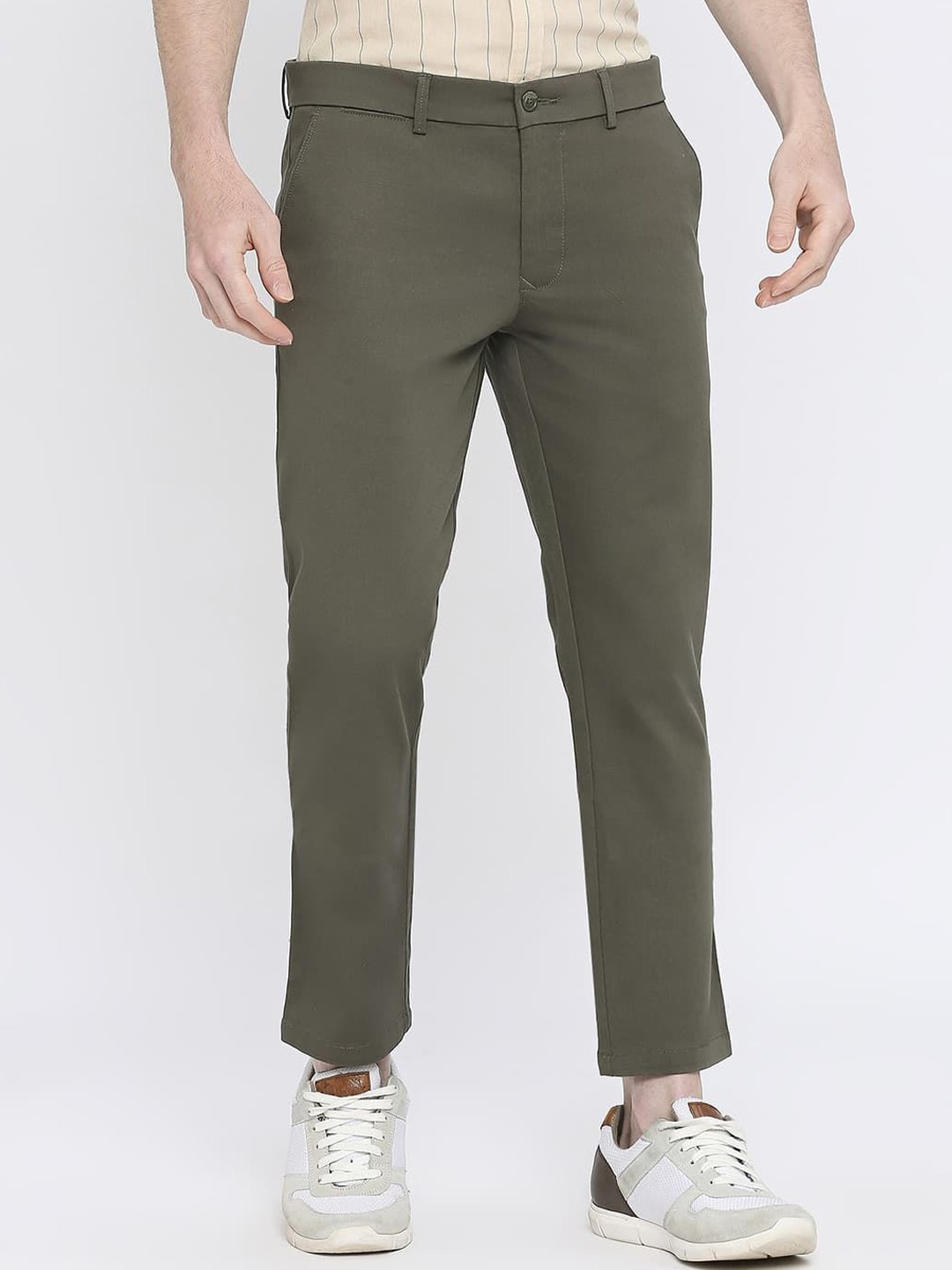 

Basics Men Comfort Trousers, Green