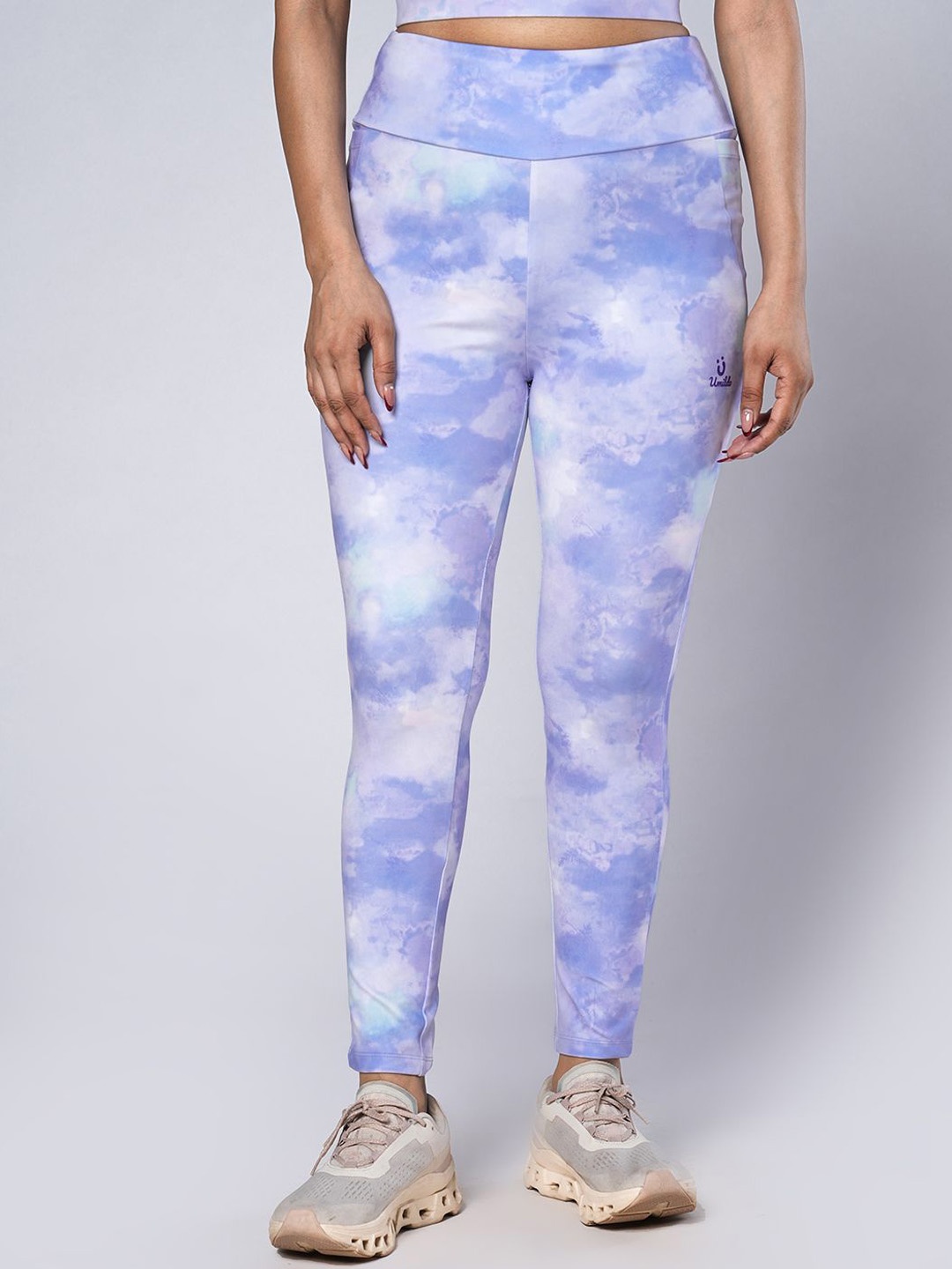 

UMILDO Women Printed Ankle-Length Tights, Purple