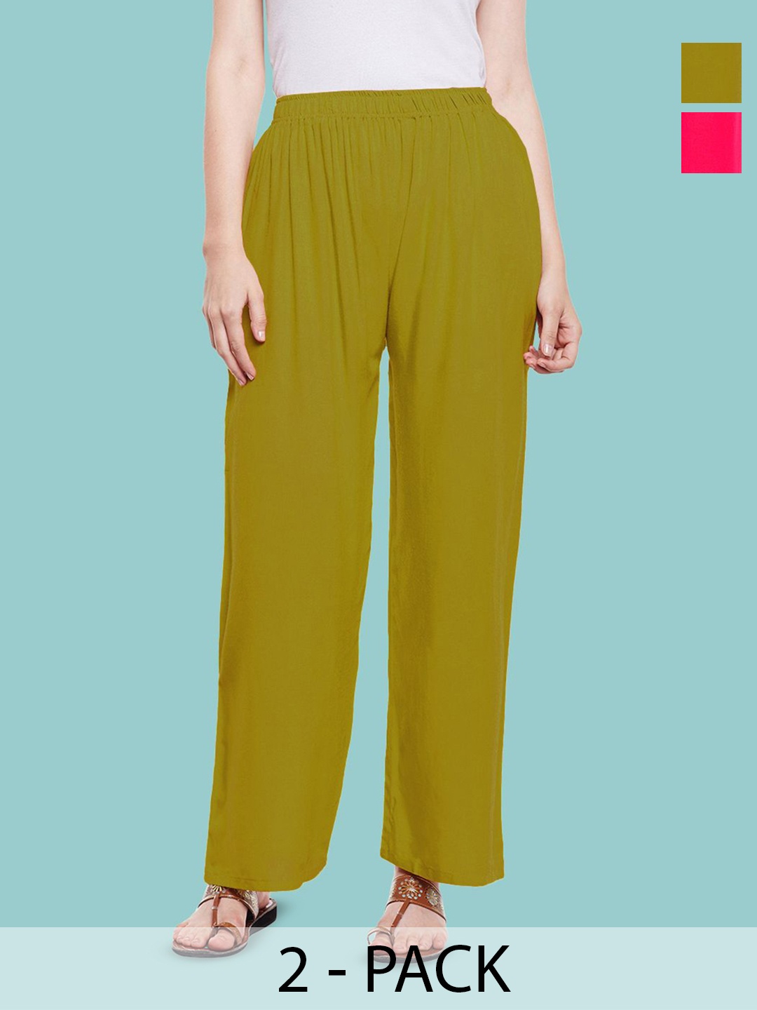 

Castle Lifestyle Women 2 Palazzos, Magenta