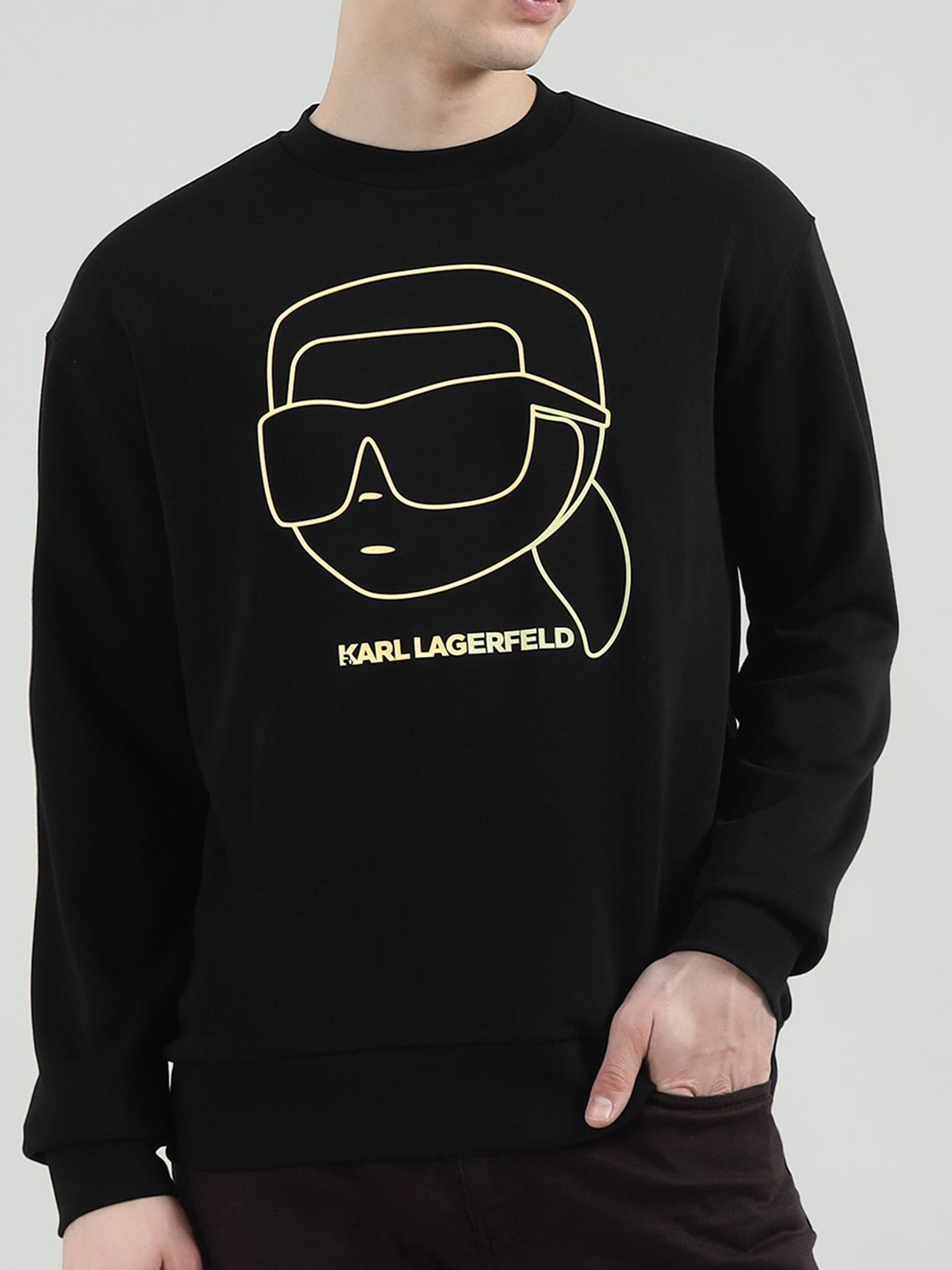 

Karl Lagerfeld Men Printed Sweatshirt, Black