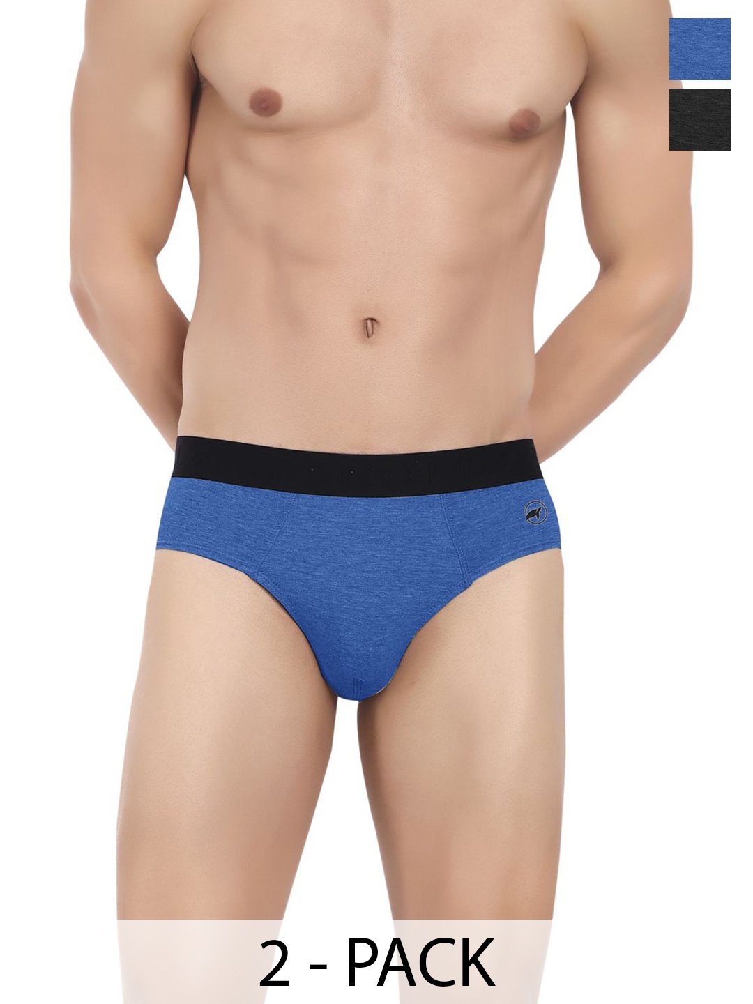 

LOGGERHEAD Pack Of 2 Cotton Hipster Briefs LHFB004-Black-Blue