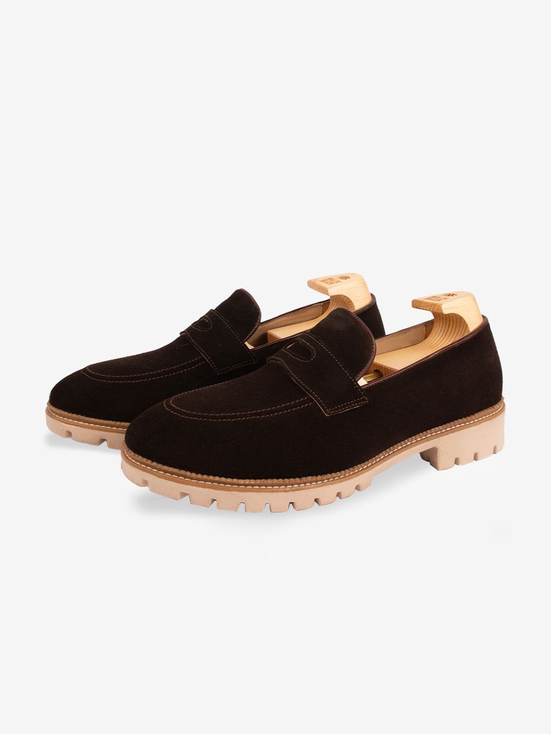 

Whitemuds Men Leather Formal Slip-Ons, Brown