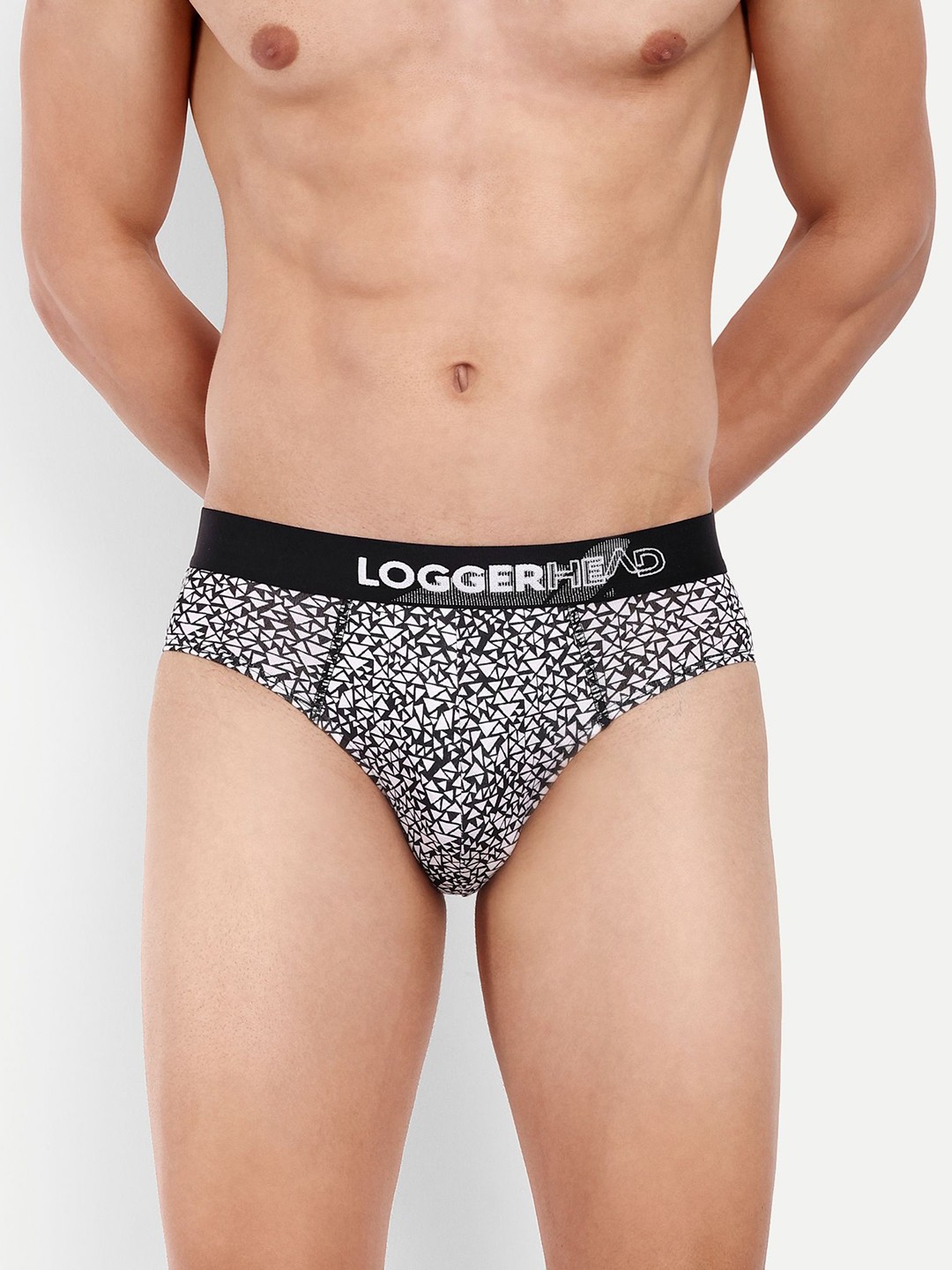 

LOGGERHEAD Printed Mid Rise Briefs - LHPB006-Black-Black