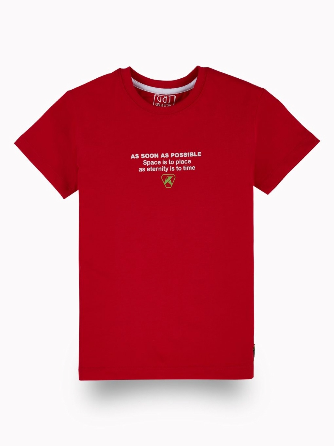 

Gini and Jony Boys Graphic Printed Round Neck Cotton T-shirt, Red