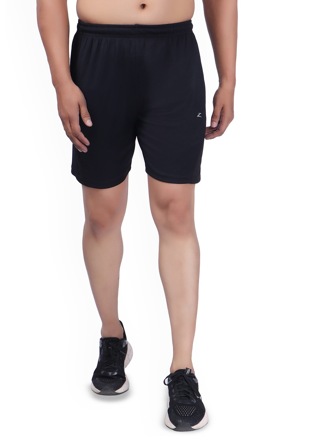 

Z Zagros Men Solid Regular Fit Sports Shorts, Black