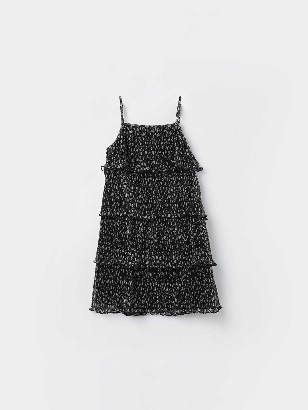 

Fame Forever by Lifestyle Girls Floral Printed A-Line Dress, Black