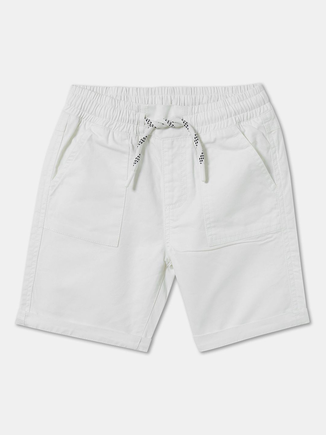 

R&B Boys Mid-Rise Shorts, White