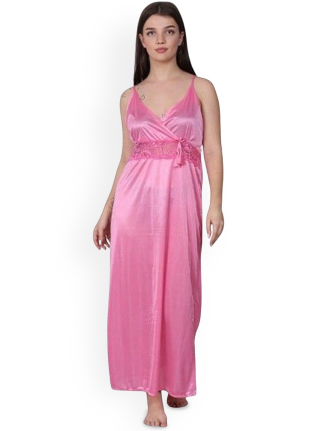 

Beera Maxi Nightdress With Robe, Pink