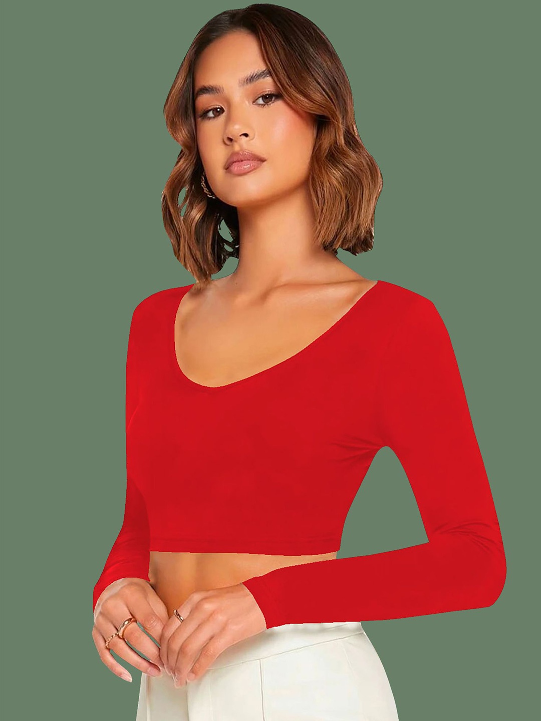 

Dream Beauty Fashion Crop Top, Red