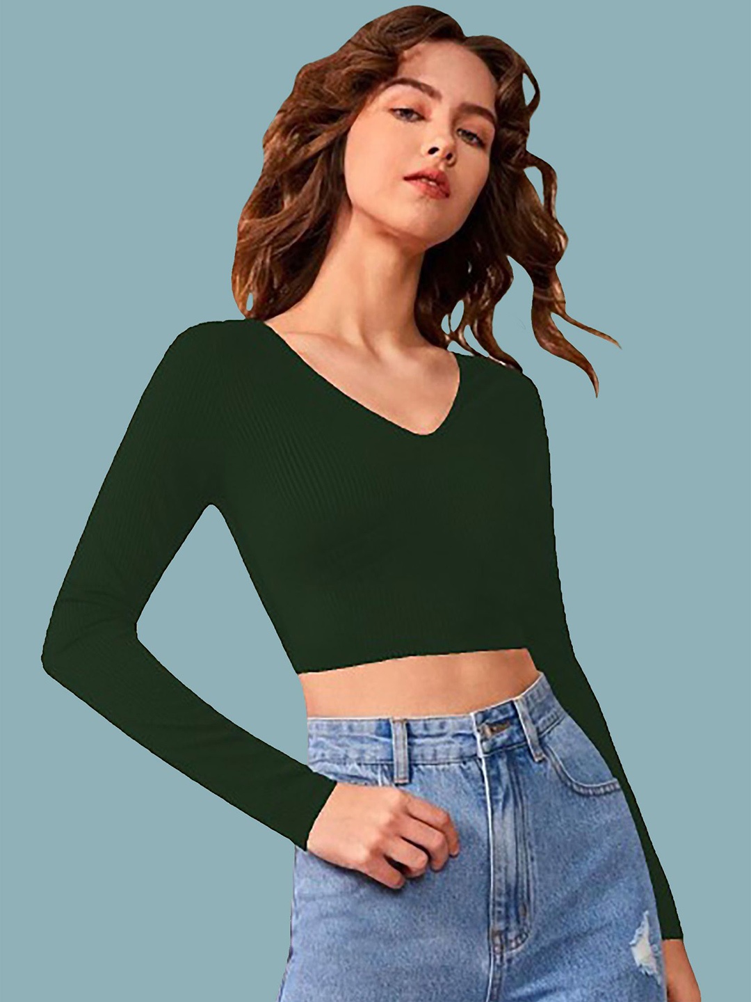 

Dream Beauty Fashion Crop Top, Green