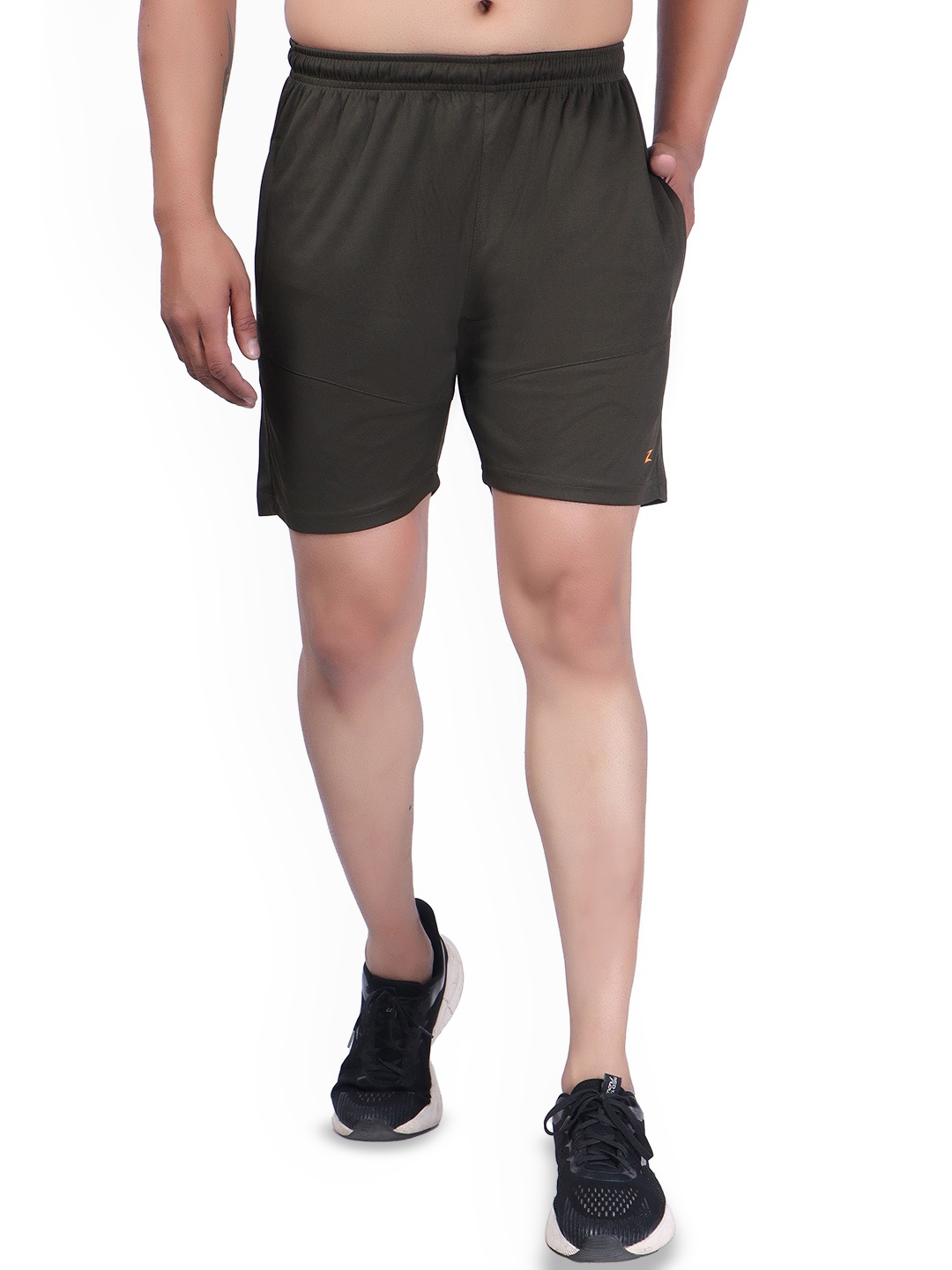 

Z Zagros Men Regular Fit Sports Shorts, Olive