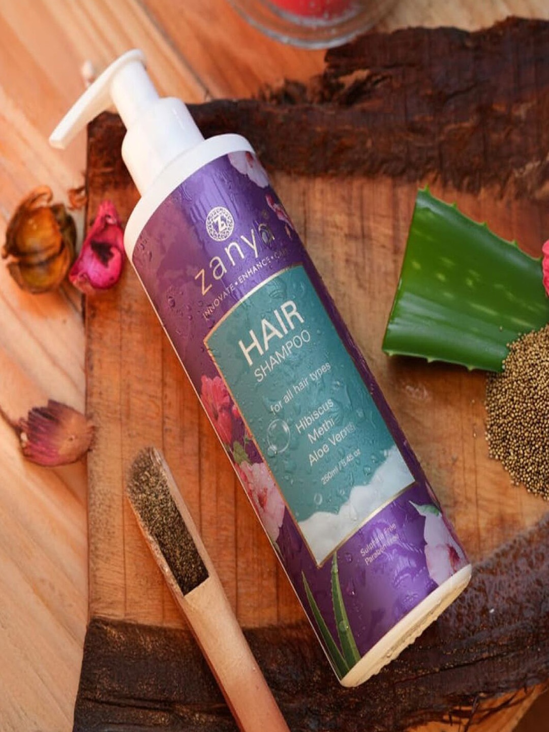 

Zanya Anti-Hair Fall Shampoo With Aloevera & Methi - 250 ml, White