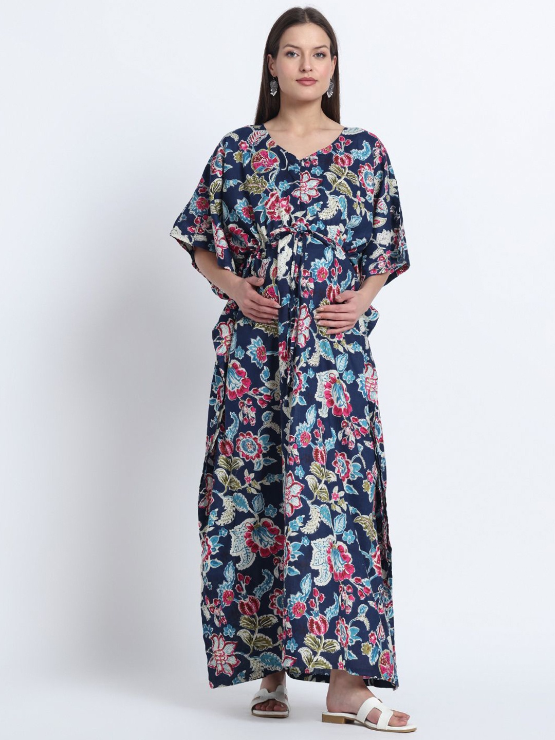 

Aujjessa Printed Maxi Nightdress, Blue