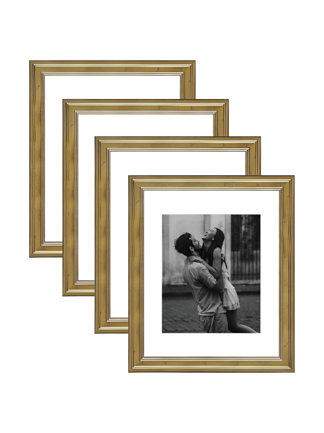 

Art Street Gold-Toned & White 2 to 4 Pieces Wood Wall Photo Frames