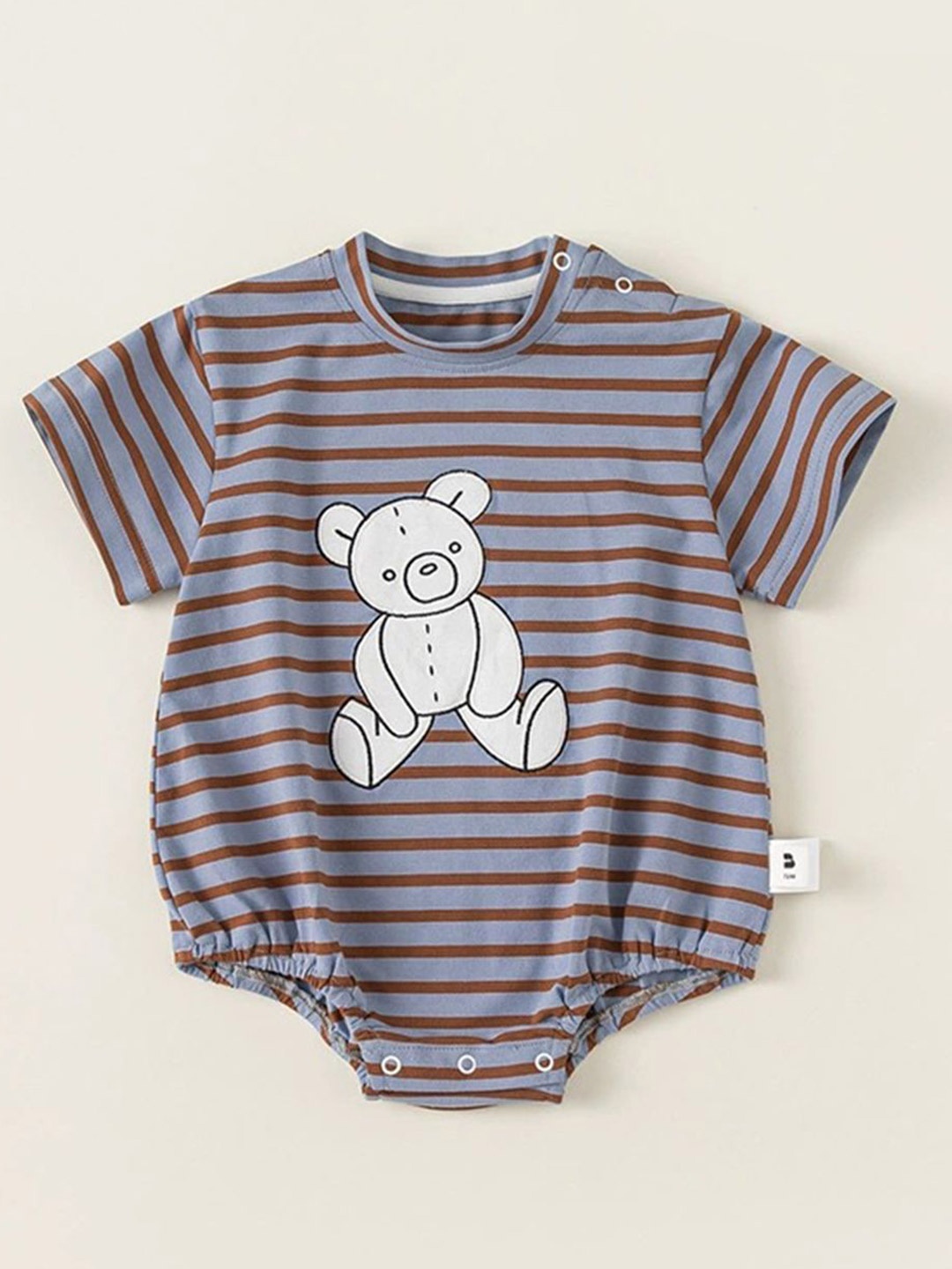 

LULU & SKY Unisex Kids Striped Basic Jumpsuit, Grey