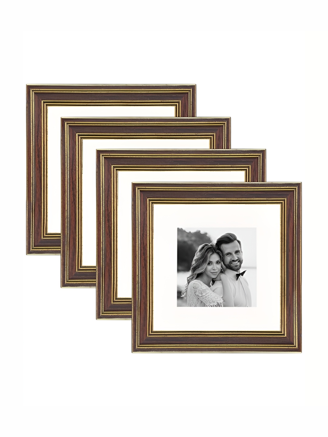 

Art Street Brown & White 2 to 4 Pieces Wood Wall Photo Frames