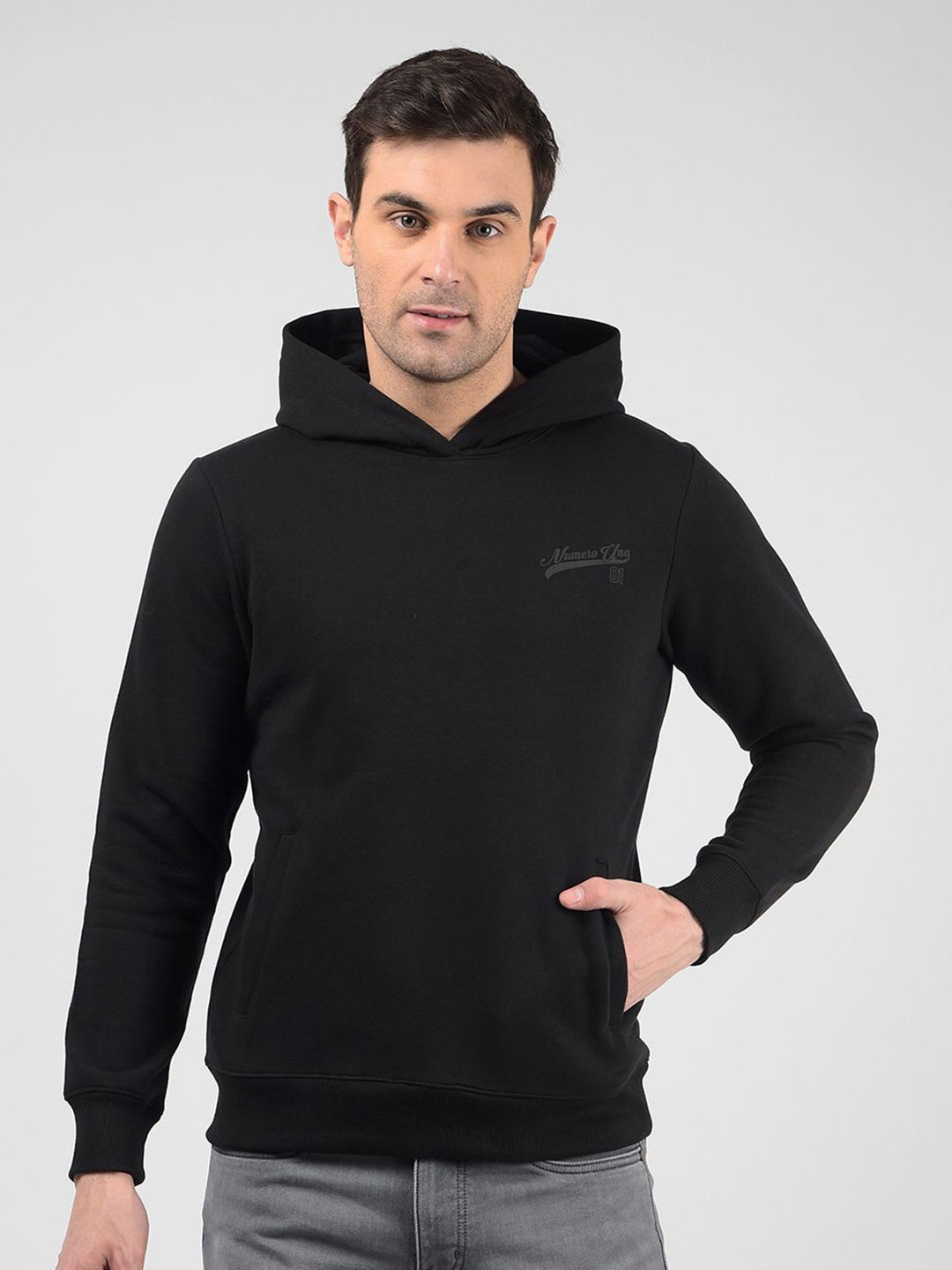 

Numero Uno Men Hooded Sweatshirt, Black