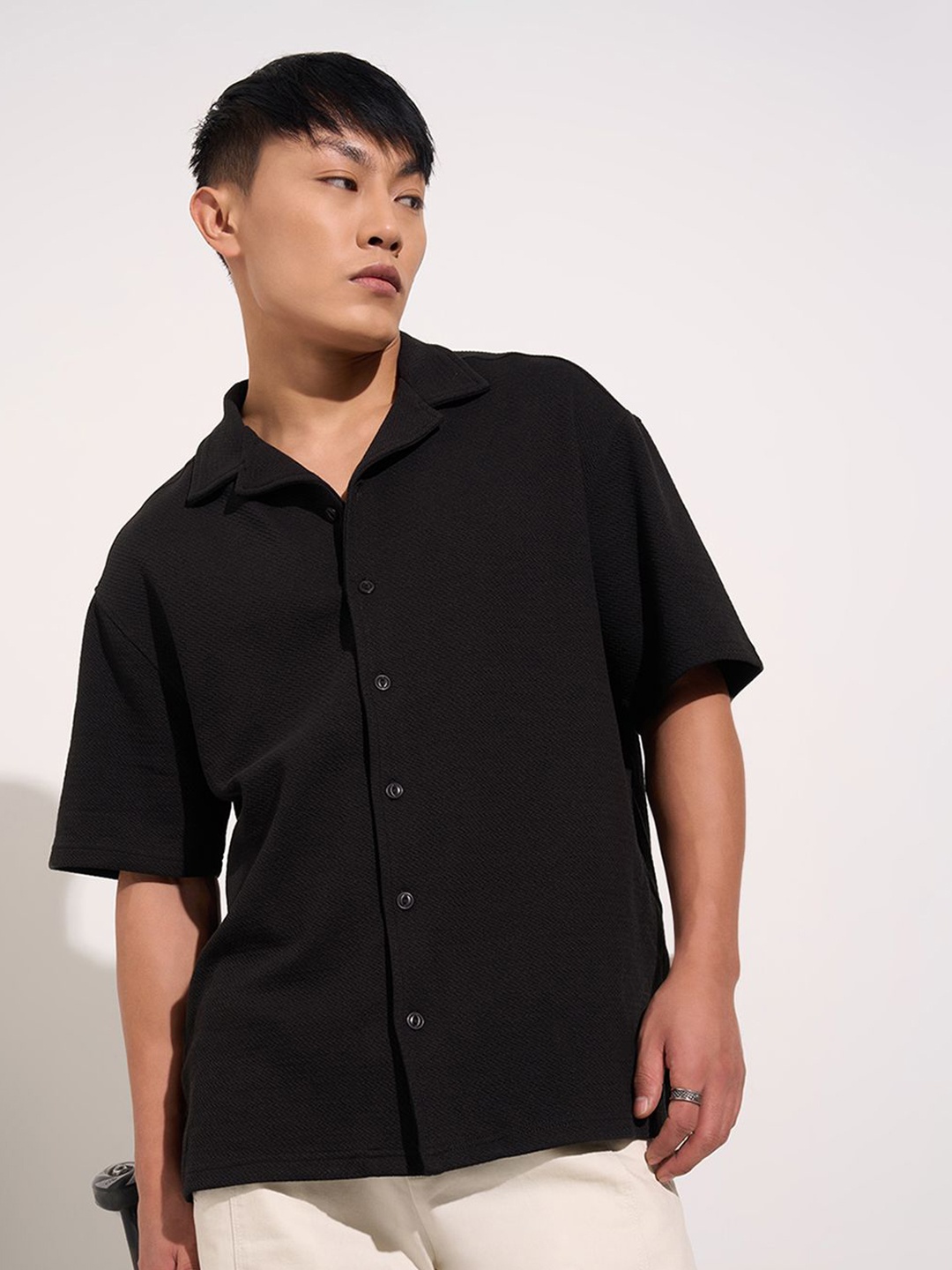 

Street 808 by Pantaloons Men Opaque Casual Shirt, Black
