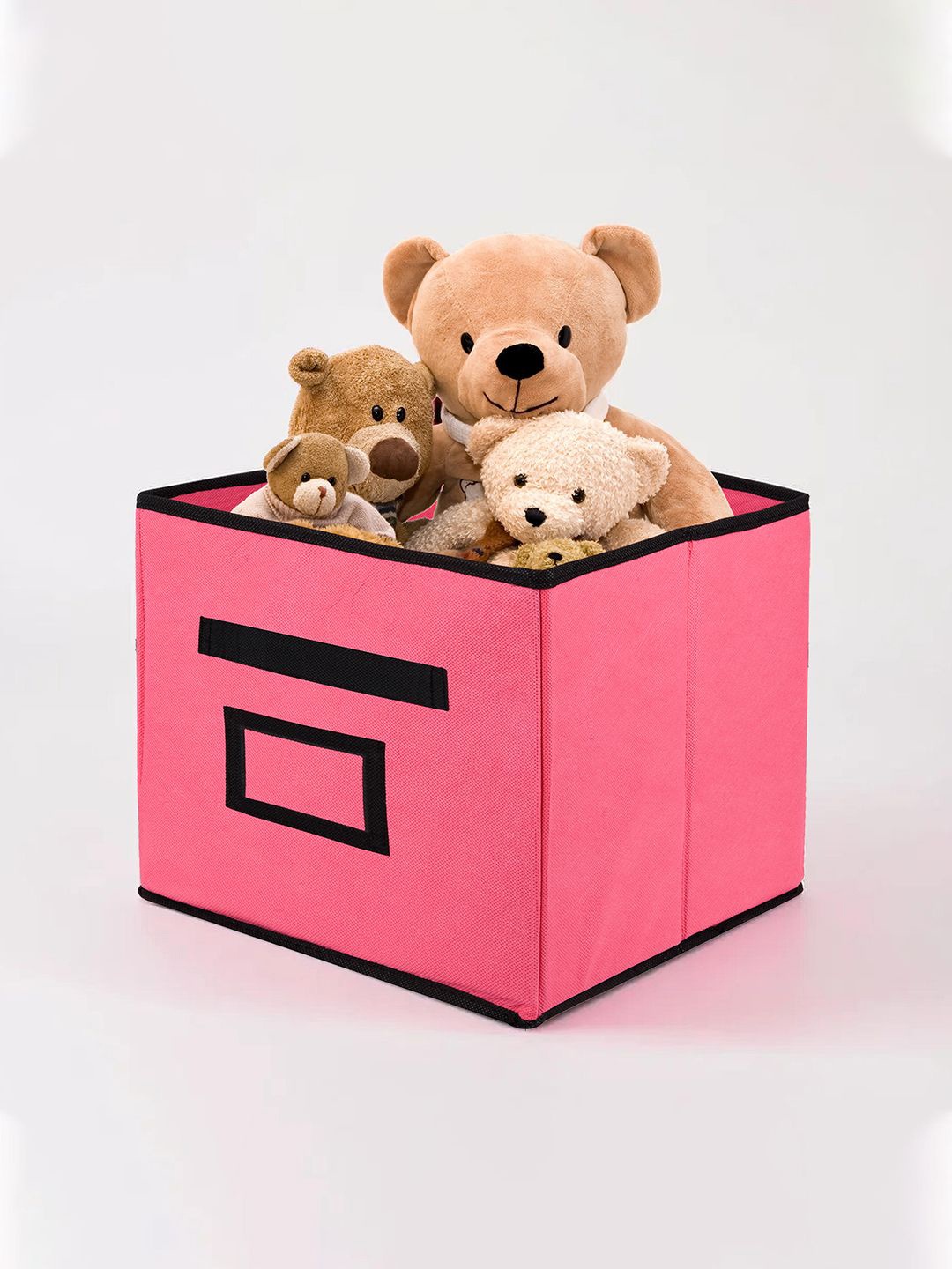 

Kuber Industries Pink & Black Foldable Multi-Utility Organiser