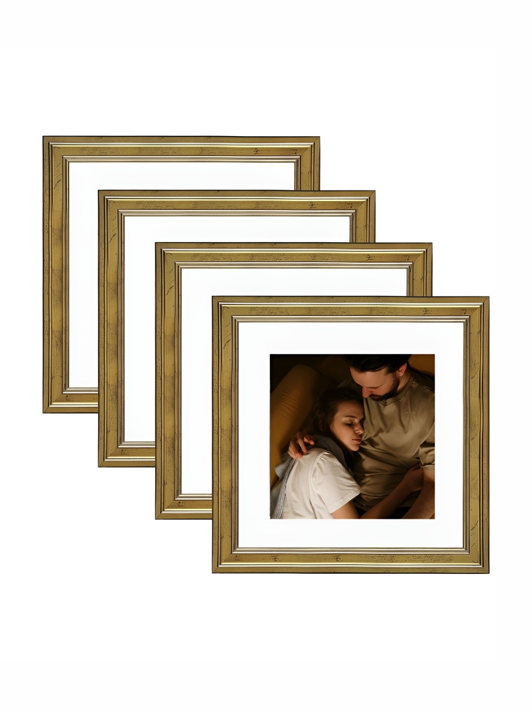 

Art Street Gold-Toned & White 2 to 4 Pieces Wood Wall Photo Frames
