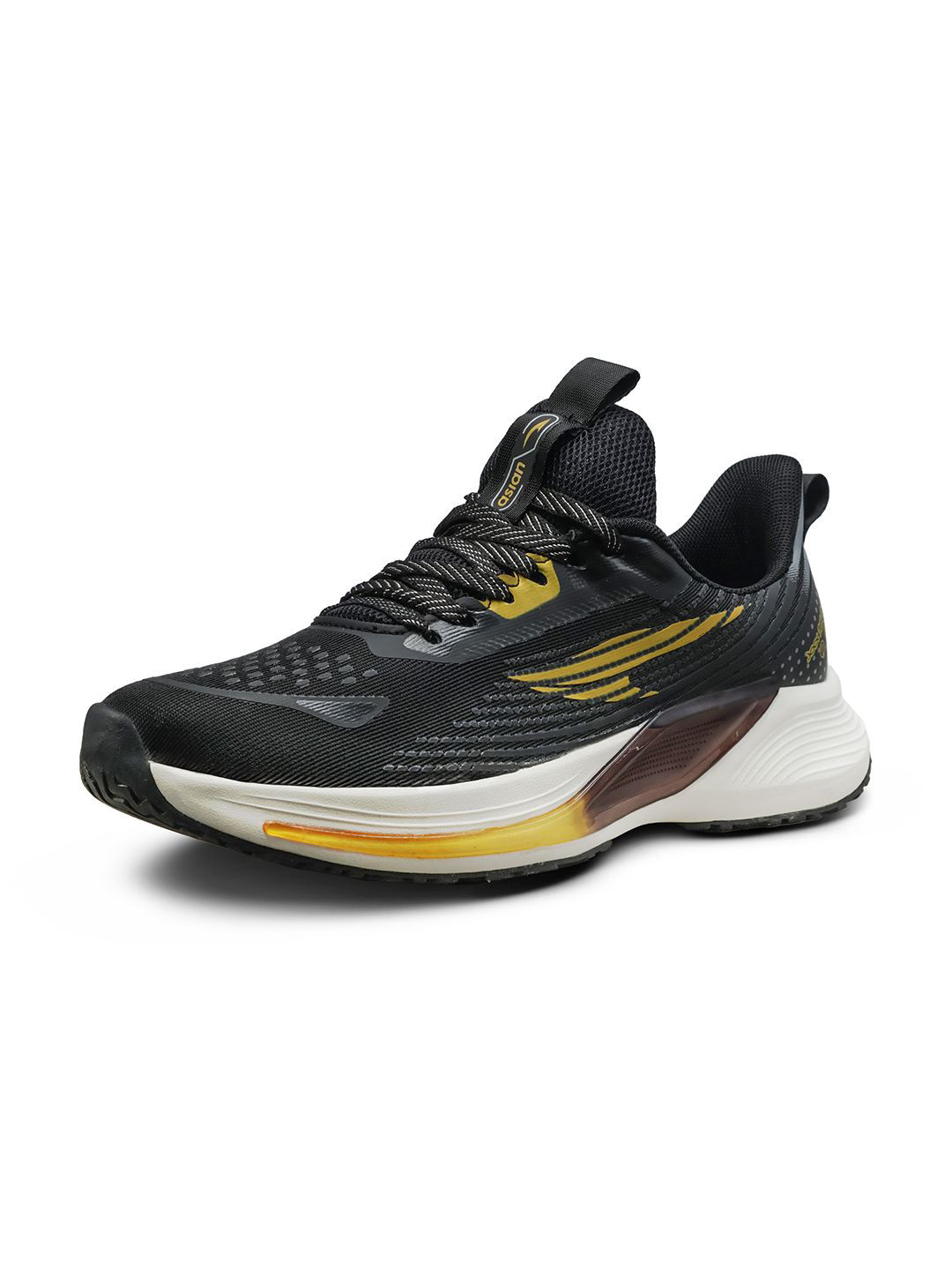 

ASIAN Men Mesh Running Non-Marking Shoes, Black