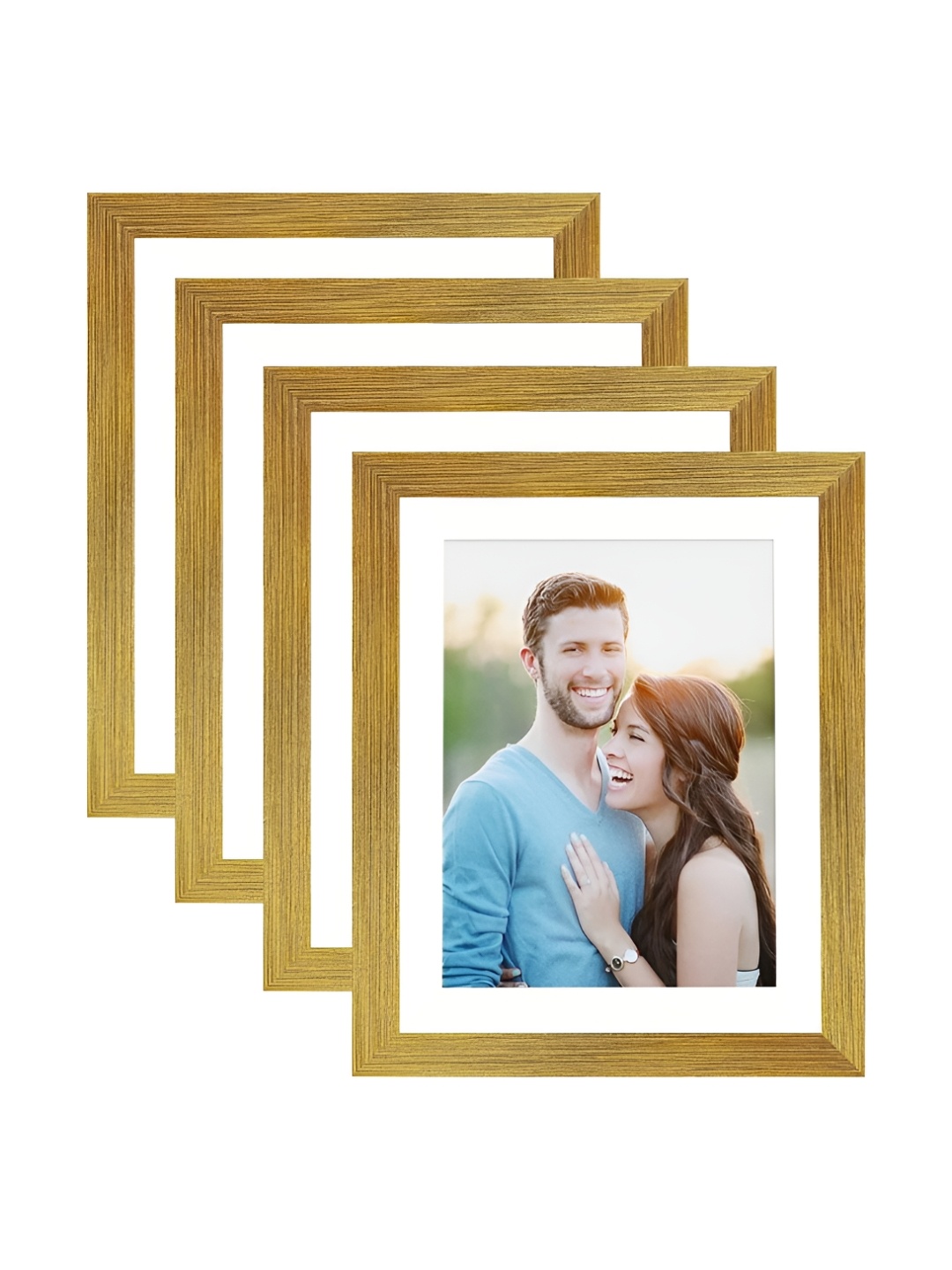 

Art Street Gold-Toned & White 2 to 4 Pieces Wood Wall Photo Frames