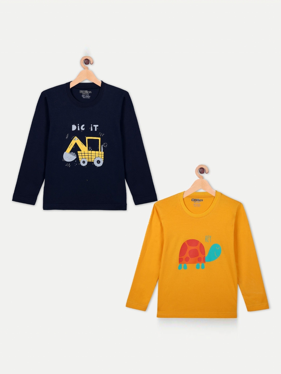 

Billion Boys Graphic Printed Round Neck Regular Fit Cotton T-shirts, Navy blue