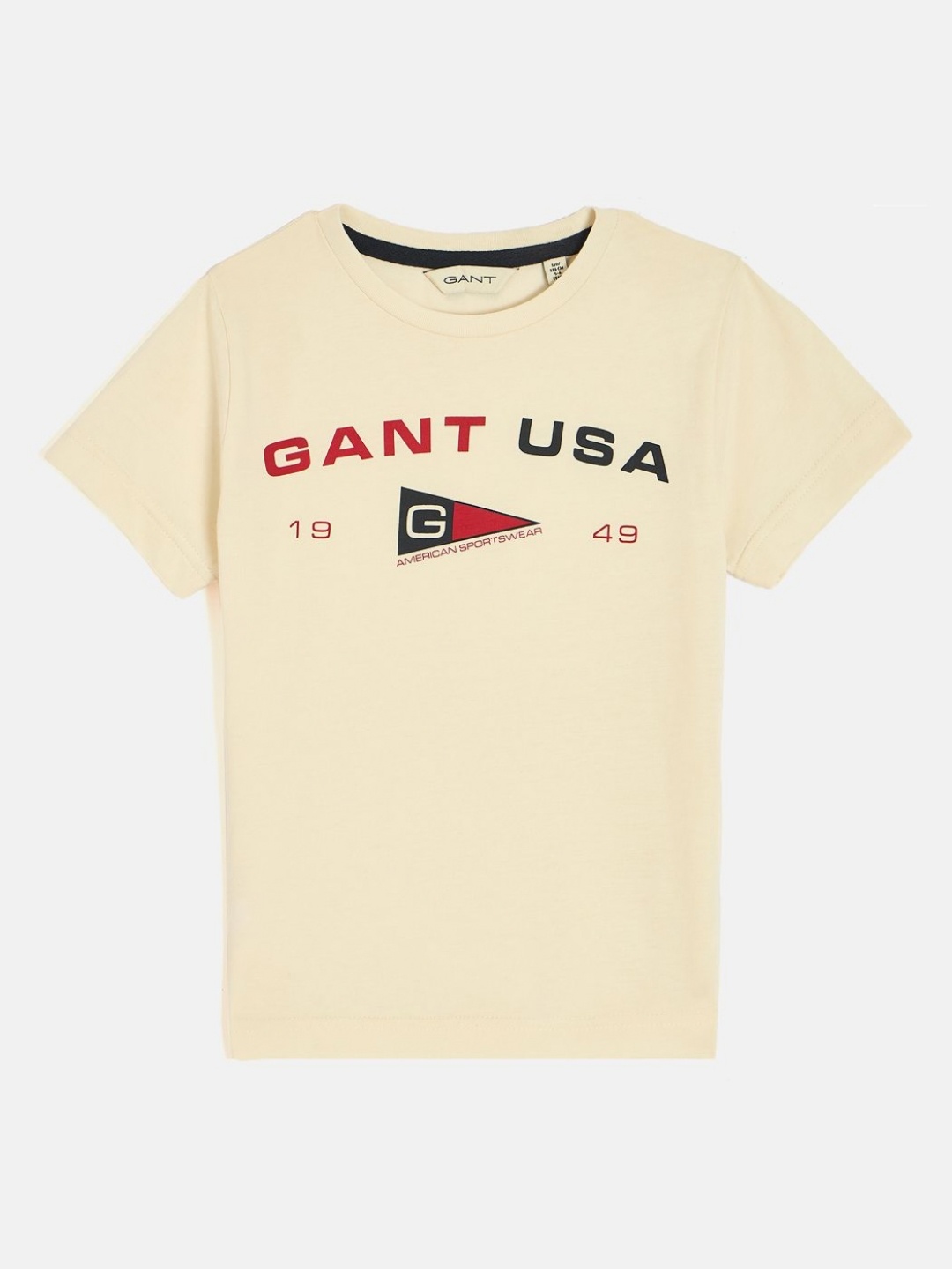 

GANT Boys Typography Printed Pure Cotton Raw Edge T-shirt, Cream