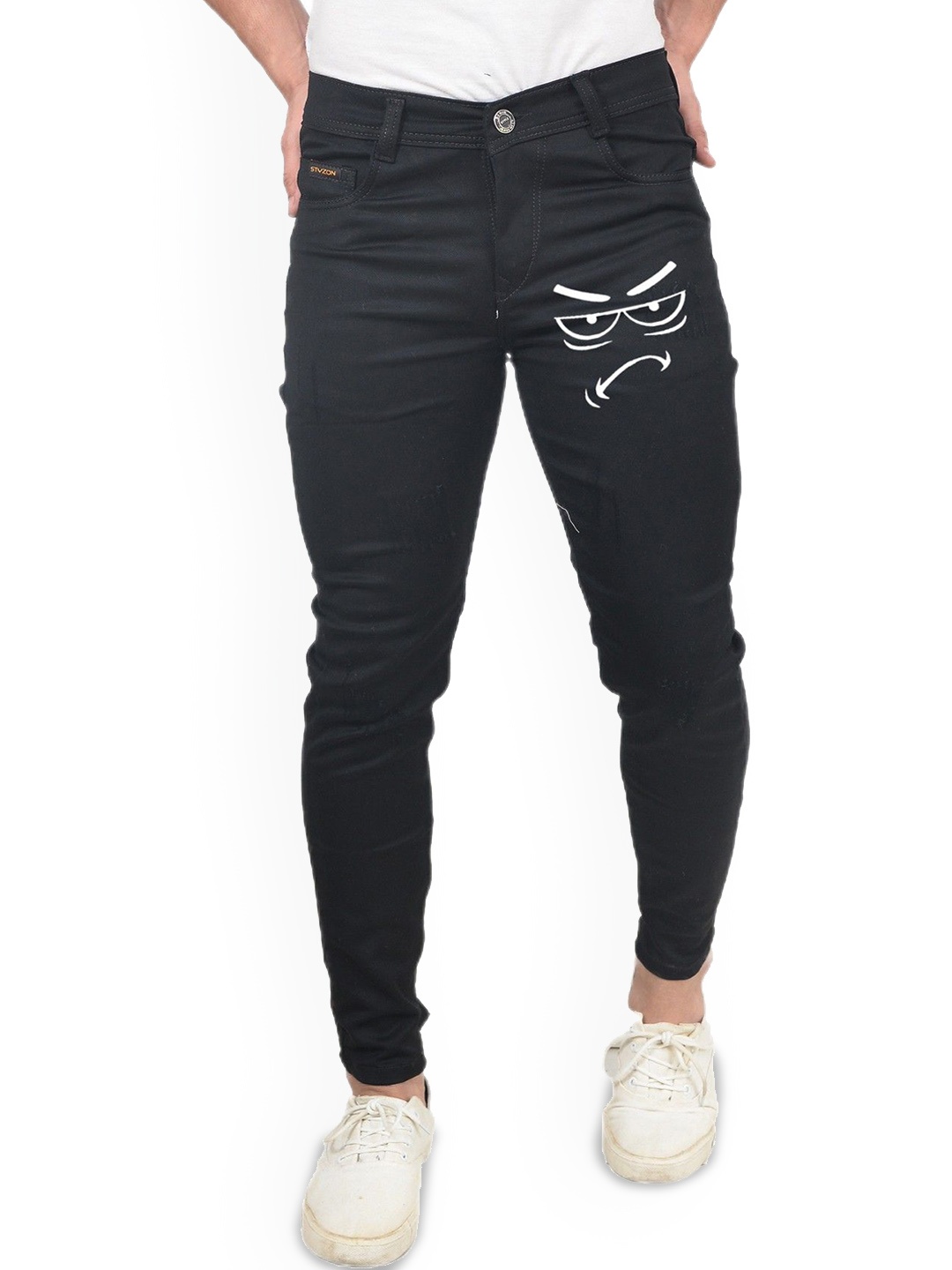 

styzon Men Cotton Jean Slim Fit Jeans, Black