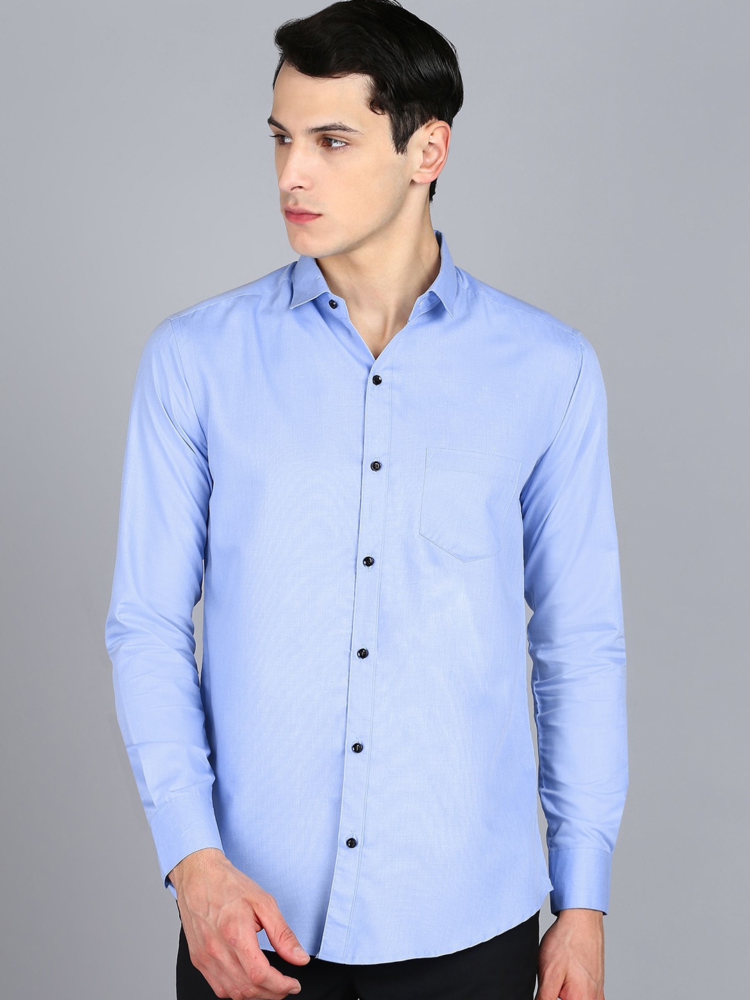 

Fibermill Men Slim Fit Opaque Casual Shirt, Blue