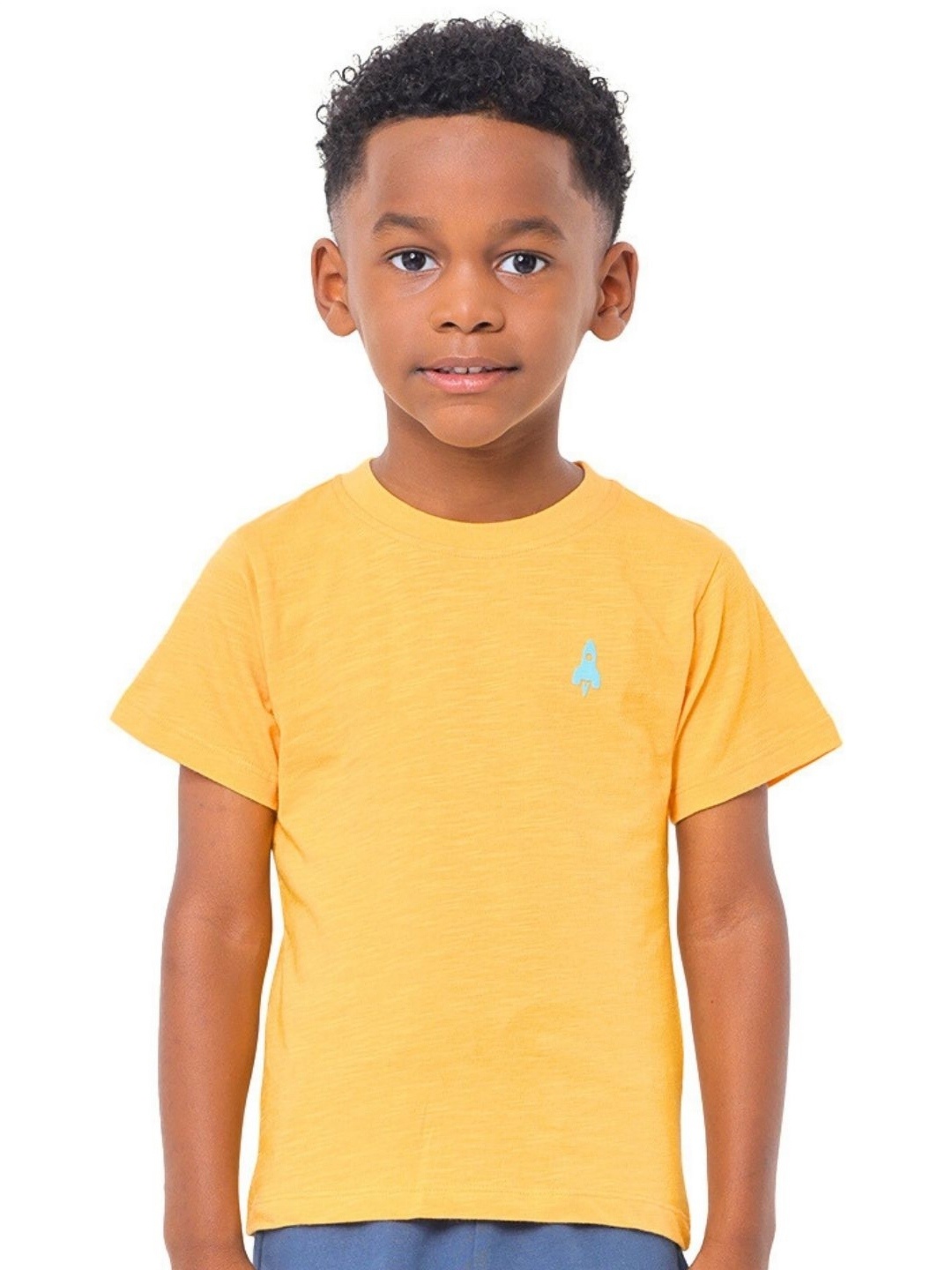 

Nuego Kids Boys Solid Bio Finish Round Neck Half Sleeve Cotton T-shirt, Yellow