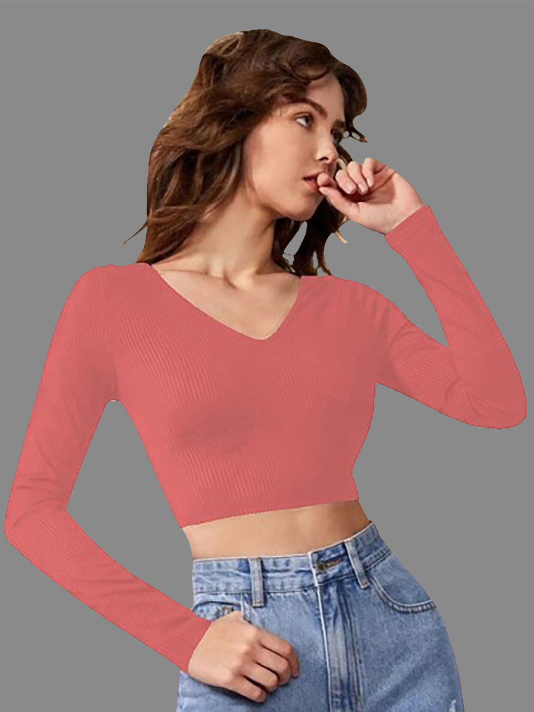 

Dream Beauty Fashion Crop Top, Peach
