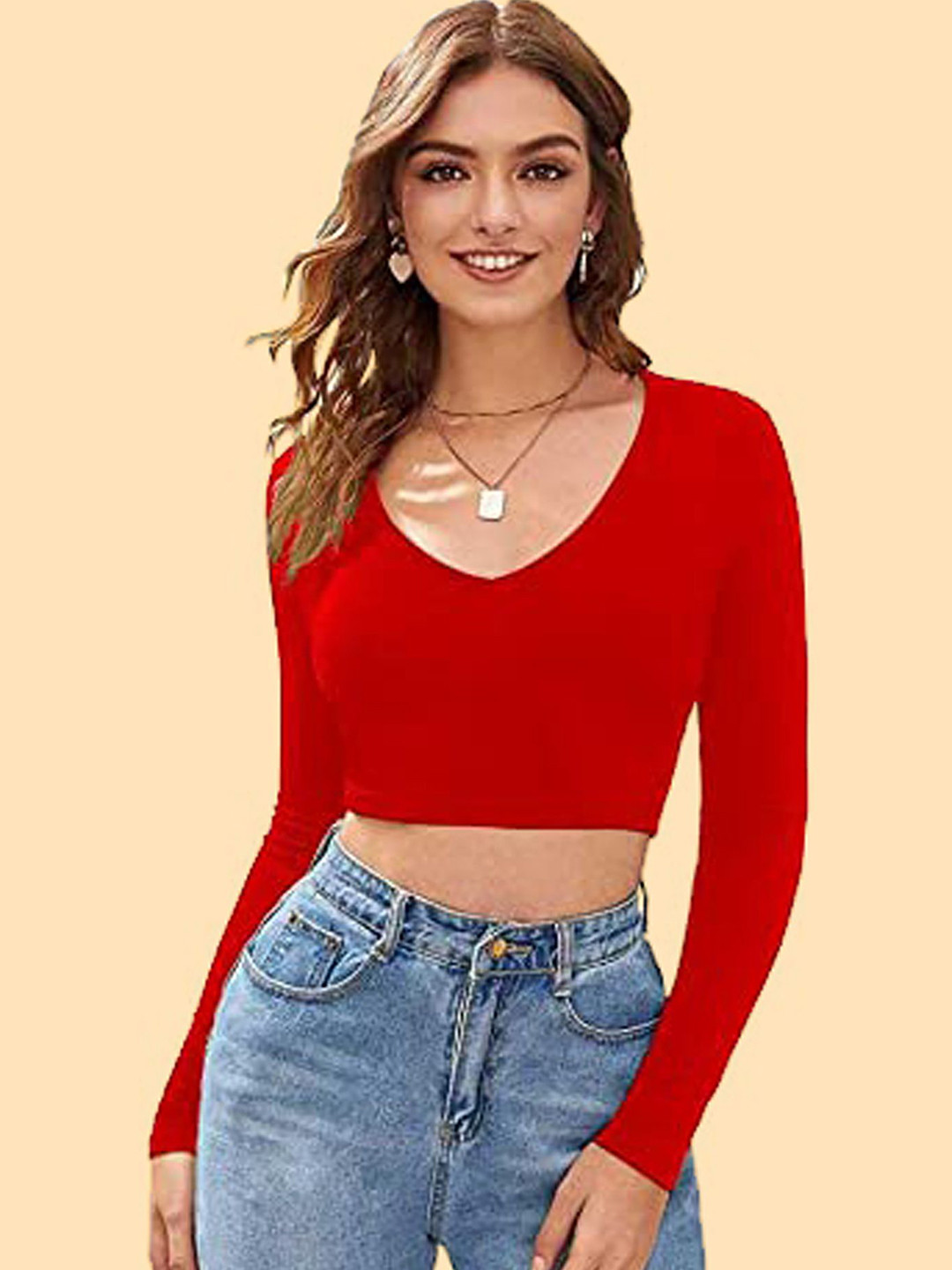 

Dream Beauty Fashion Crop Top, Red