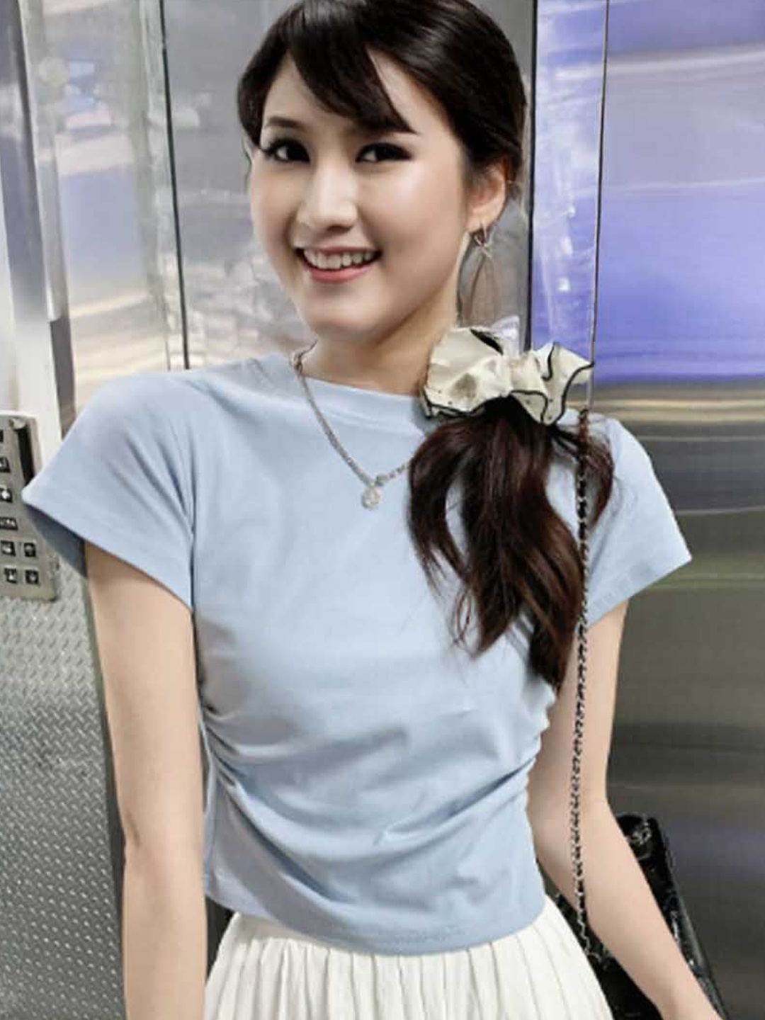 

StyleCast Extended Sleeves Top, Blue
