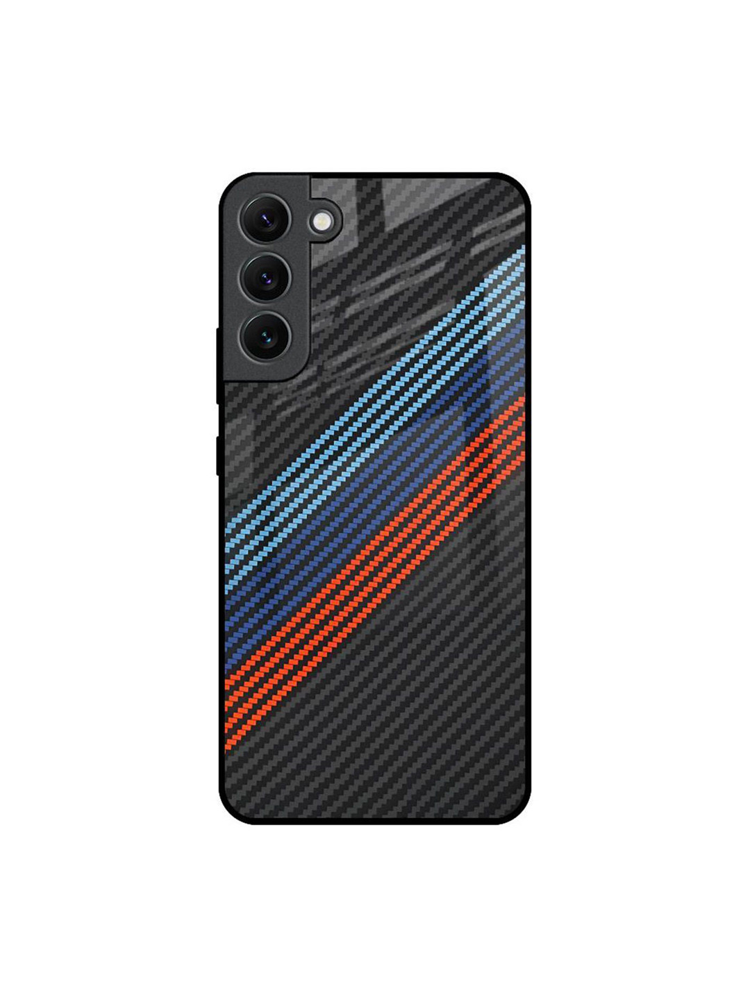 

QRIOH Carbon Inspired Printed Samsung Galaxy S22 Plus Back Case, Black