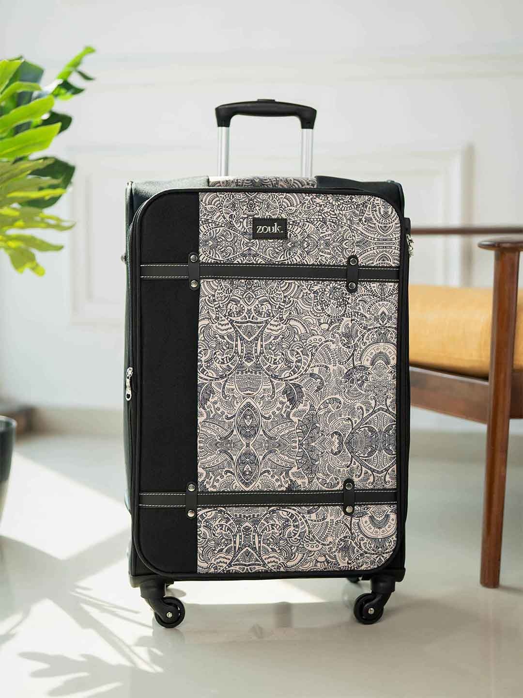 

ZOUK Unisex Colaba Shirin Saira Trolley Bag, Black