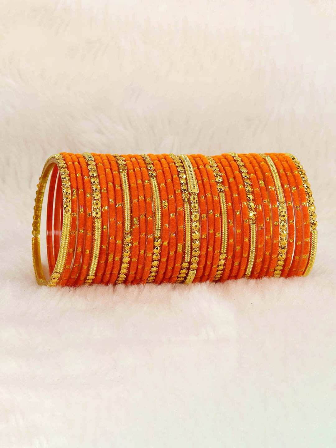 

ZULKA Set Of 34 Beaded Bangles, Grey