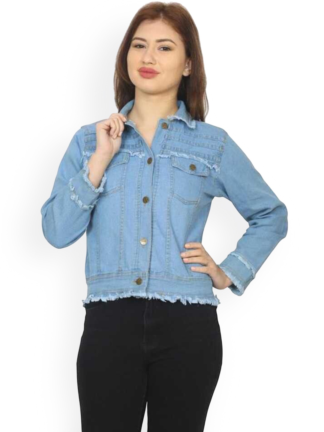 

KASHIAN Women Denim Jacket, Blue