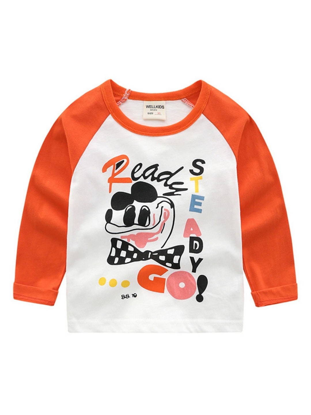 

LULU & SKY Boys Printed Drop-Shoulder Sleeves Applique T-shirt, White