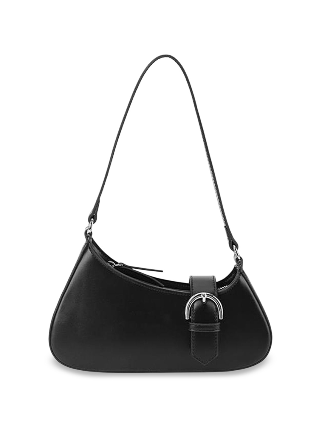 

LULU & SKY Textured PU Oversized Shopper Handheld Bag, Black