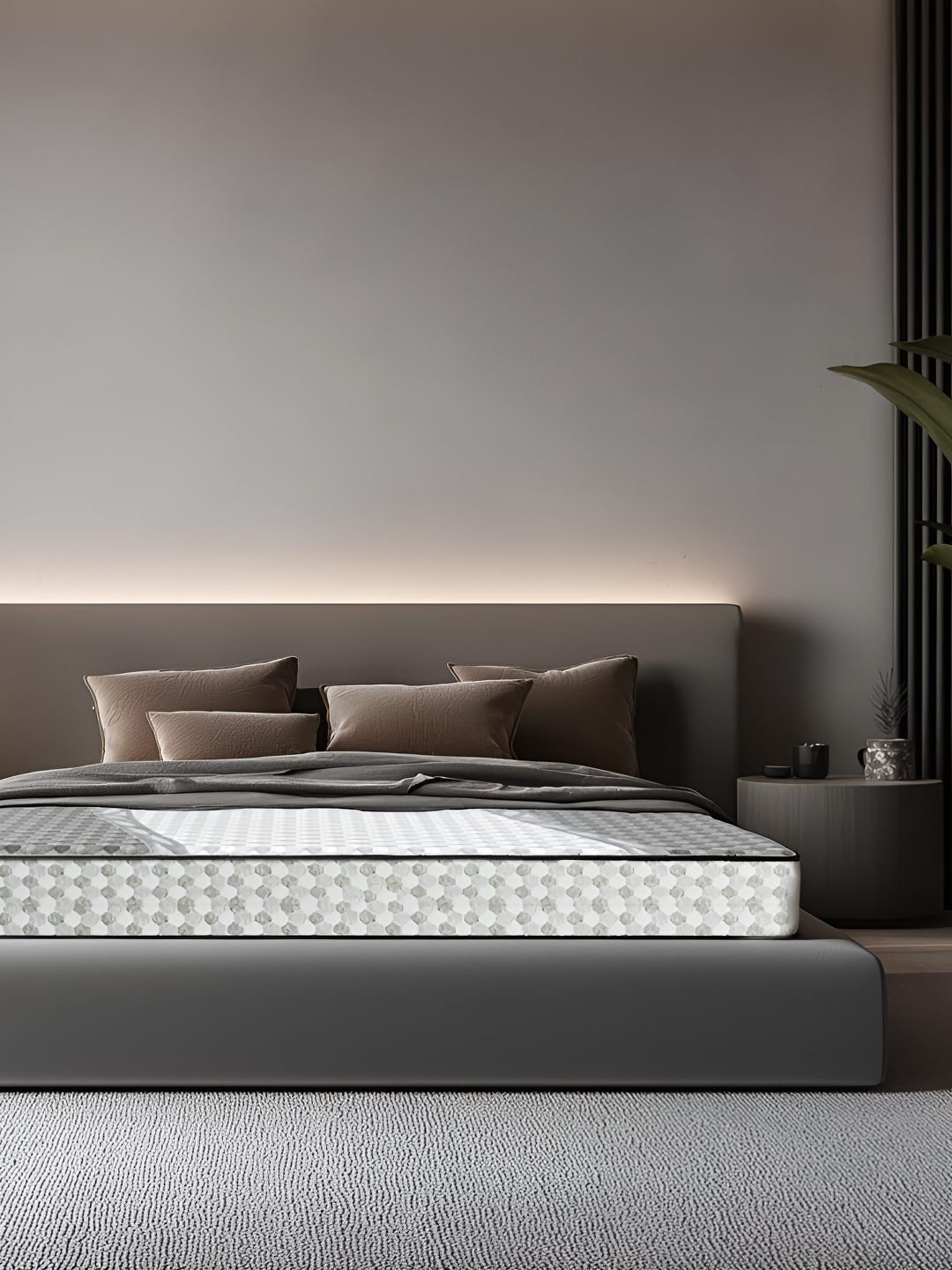 

Sleepwell Off White And Grey Cotton Ortho Pro Profiled Mattress